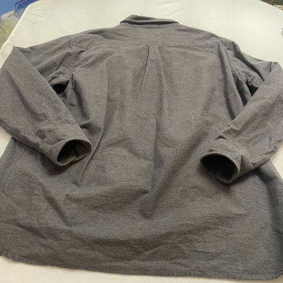 L.L. Bean Chamois Cloth Traditional Fit Grey Shirt Button Down Size XXL Regular - Picture 5 of 6